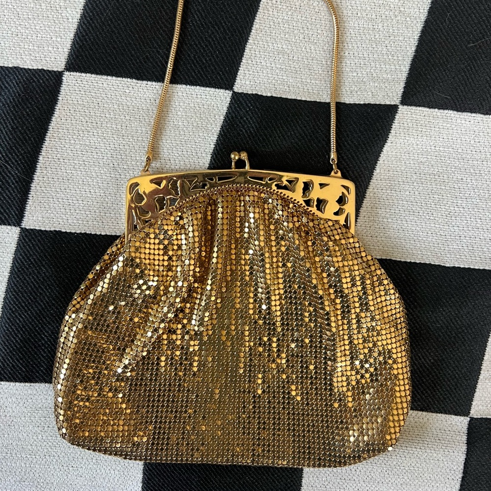 Vintage Whiting & Davis Gold Metal Mesh Handbag